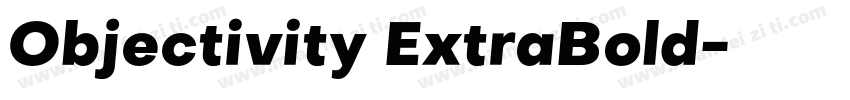 Objectivity ExtraBold字体转换